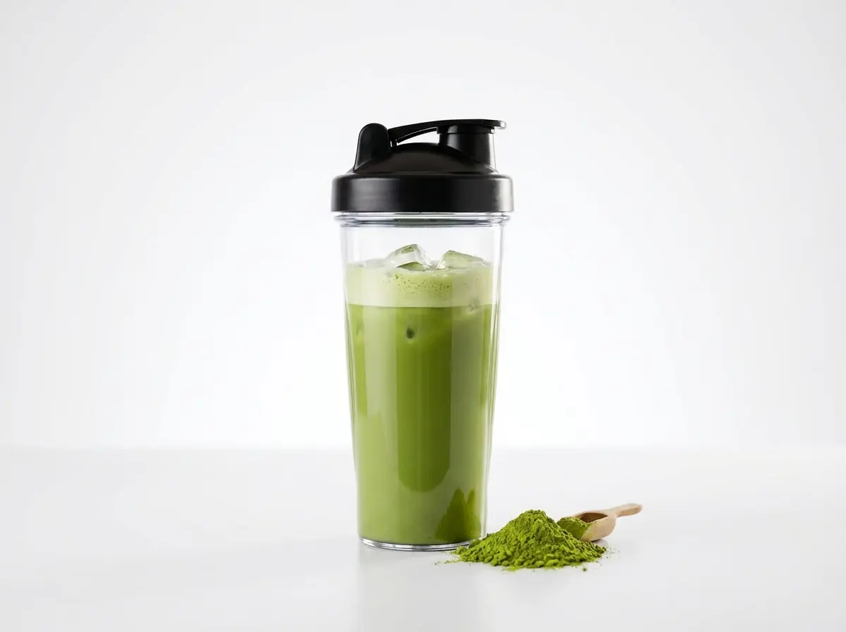 Bild von einem Shake mit Protein Matcha
